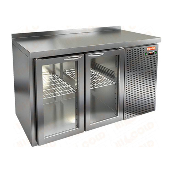 Холодильный стол HICOLD GNG 11 BR2 HT, бок, 2 двери (+2...+10°С)